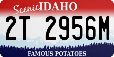 ID license plate 2T2956M