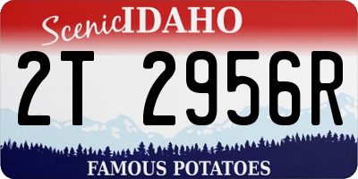 ID license plate 2T2956R