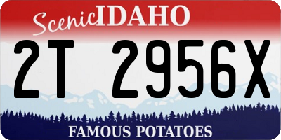 ID license plate 2T2956X