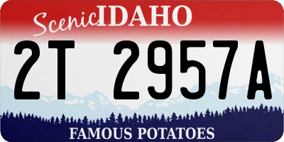 ID license plate 2T2957A