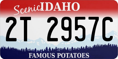 ID license plate 2T2957C