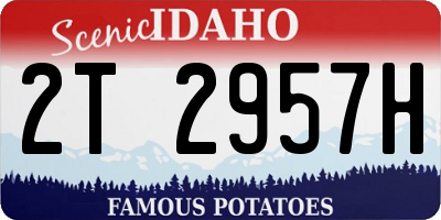 ID license plate 2T2957H