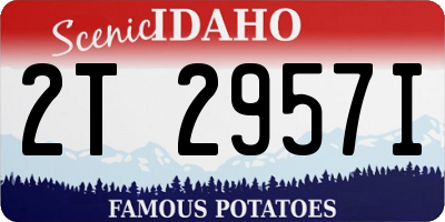 ID license plate 2T2957I