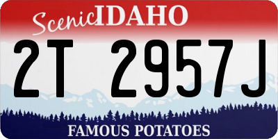 ID license plate 2T2957J