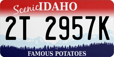 ID license plate 2T2957K