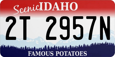 ID license plate 2T2957N