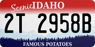 ID license plate 2T2958B