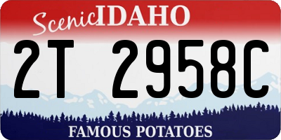 ID license plate 2T2958C