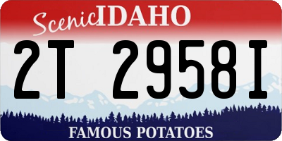 ID license plate 2T2958I
