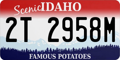 ID license plate 2T2958M