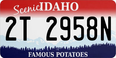 ID license plate 2T2958N