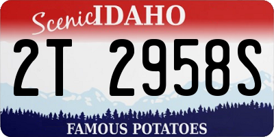 ID license plate 2T2958S