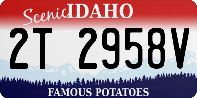 ID license plate 2T2958V