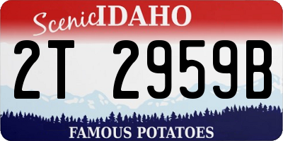 ID license plate 2T2959B