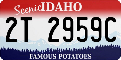 ID license plate 2T2959C