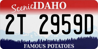 ID license plate 2T2959D