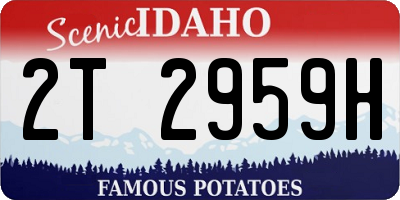 ID license plate 2T2959H