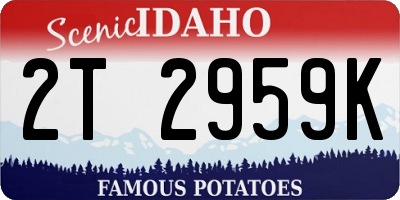 ID license plate 2T2959K