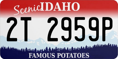 ID license plate 2T2959P
