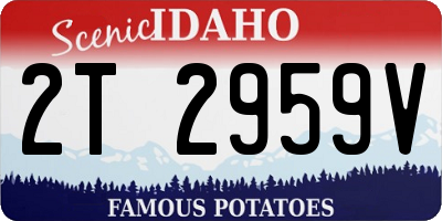 ID license plate 2T2959V