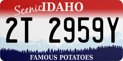 ID license plate 2T2959Y