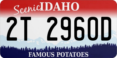 ID license plate 2T2960D
