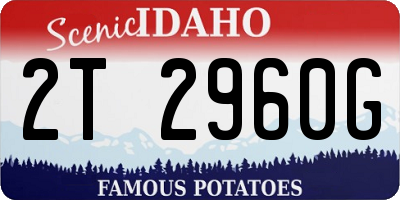 ID license plate 2T2960G