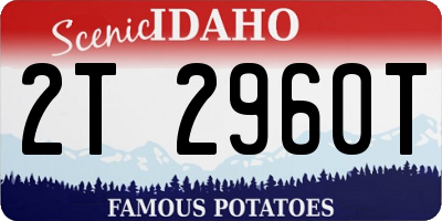 ID license plate 2T2960T