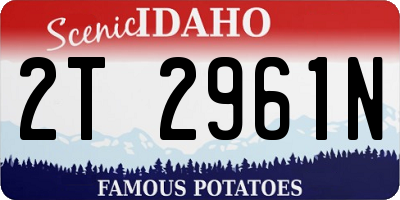 ID license plate 2T2961N