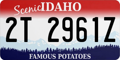 ID license plate 2T2961Z