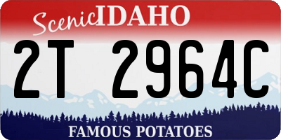 ID license plate 2T2964C