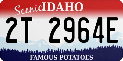 ID license plate 2T2964E