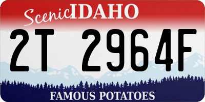 ID license plate 2T2964F