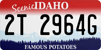 ID license plate 2T2964G