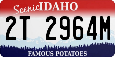 ID license plate 2T2964M
