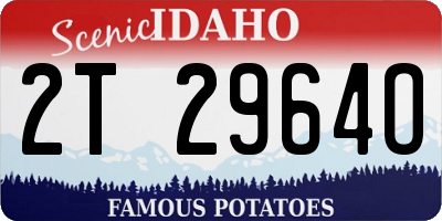 ID license plate 2T2964O