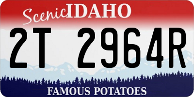 ID license plate 2T2964R