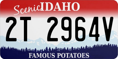 ID license plate 2T2964V