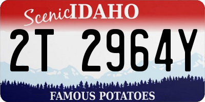 ID license plate 2T2964Y