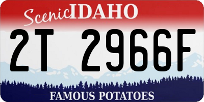 ID license plate 2T2966F