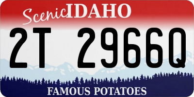 ID license plate 2T2966Q