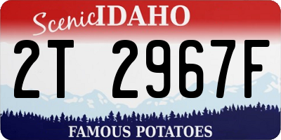 ID license plate 2T2967F