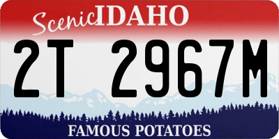 ID license plate 2T2967M