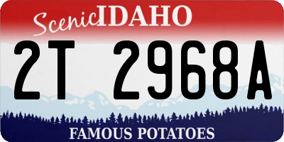 ID license plate 2T2968A
