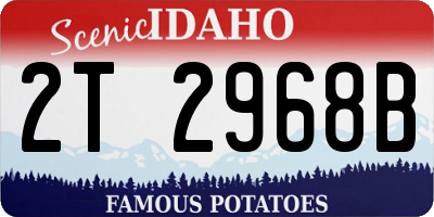 ID license plate 2T2968B