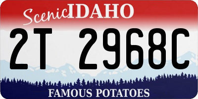 ID license plate 2T2968C