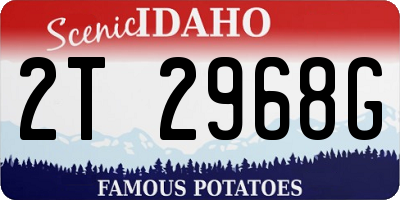 ID license plate 2T2968G