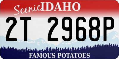 ID license plate 2T2968P