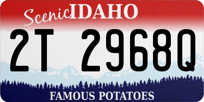ID license plate 2T2968Q