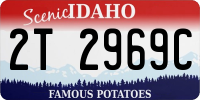 ID license plate 2T2969C